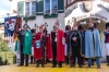 BÃ¼hnenfasching in St Gilgen am 25.02.2017, veranstaltet von der Faschingsgilde Schwarze Hand; Garde  
Foto und Copyright: Moser Albert, Fotograf, 5201 Seekirchen, Weinbergstiege 1, Tel.: 0043-676-7550526 mailto:albert.moser@sbg.at  www.moser.zenfolio.com