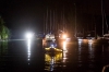 "Die lange Nacht an der Fischach" mit der 2. Seekirchner Fischachmeisterschaft am 01.08.2015; Bootskonvoi vom Stadthafen zum Strandbad  
Foto und Copyright: Moser Albert, Fotograf, 5201 Seekirchen, Weinbergstiege 1, Tel.: 0043-676-7550526 mailto:albert.moser@sbg.at  www.moser.zenfolio.com