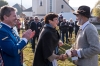 Leonhardiritt in Irrsdorf am 26.10.2015; LAbg. Resi Neuhofer und der Sieger im Zweiergespannziehen Hans Herzog aus Taxenbach  
Foto und Copyright: Moser Albert, Fotograf, 5201 Seekirchen, Weinbergstiege 1, Tel.: 0043-676-7550526 mailto:albert.moser@sbg.at  www.moser.zenfolio.com