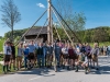 Maibaumaufstellen bei der WaschlmÃ¼hle in Ebenau am 01.05.2019, organisiert vom Trachtenverein "D'Stoawandler" Ebenau;  
Foto und Copyright: Moser Albert